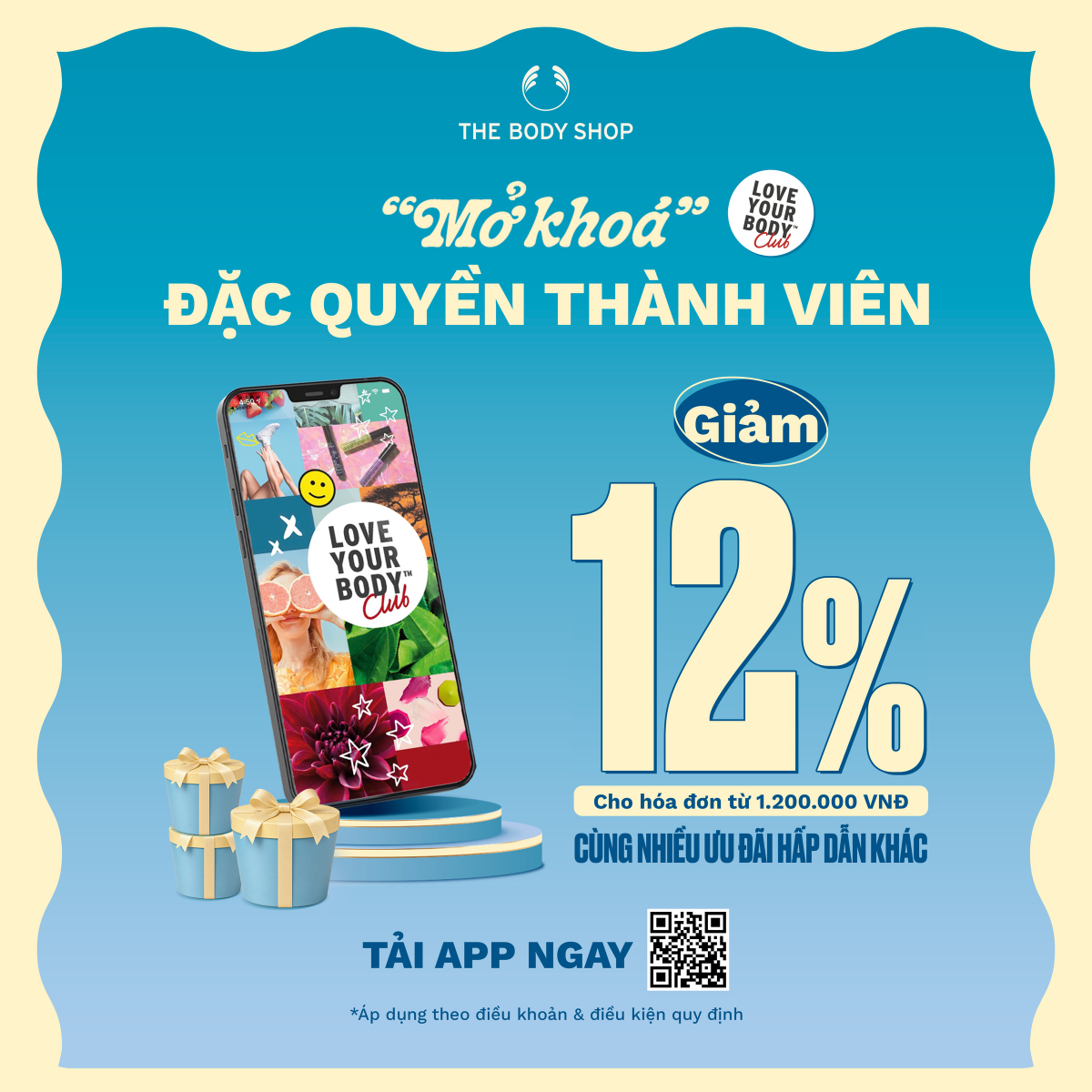THE BODY SHOP - NHẬP HỘI THÀNH VIÊN –  NHẬN ƯU ĐÃI 12%