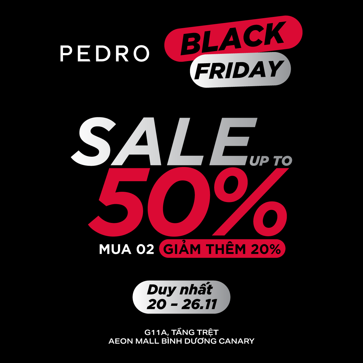 PEDRO BLACK FRIDAY | SALE UP TO 50% OFF