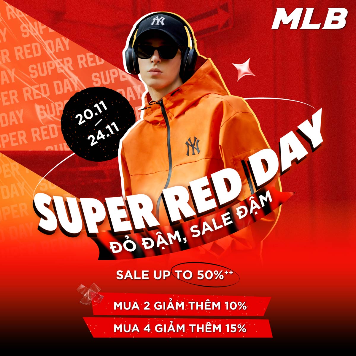 MLB | SĂN DEAL “NGÀY ĐỎ”, THẢ GA BỎ GIỎ CÙNG MLB SUPER RED DAY