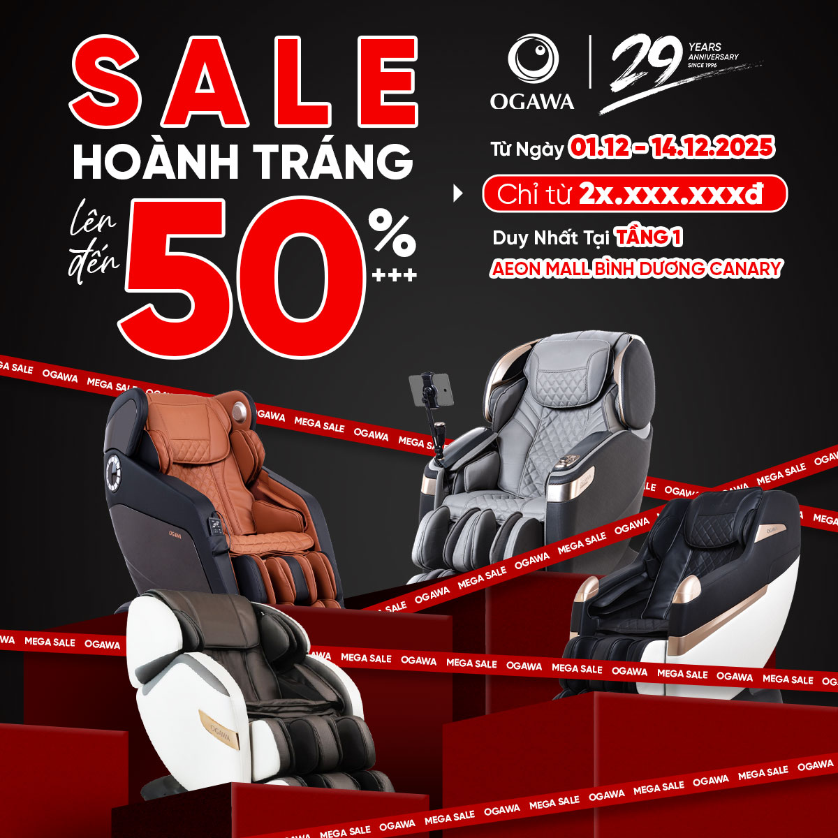 OGAWA MEGA SALE – GIẢM SÂU ĐẾN 50%++
