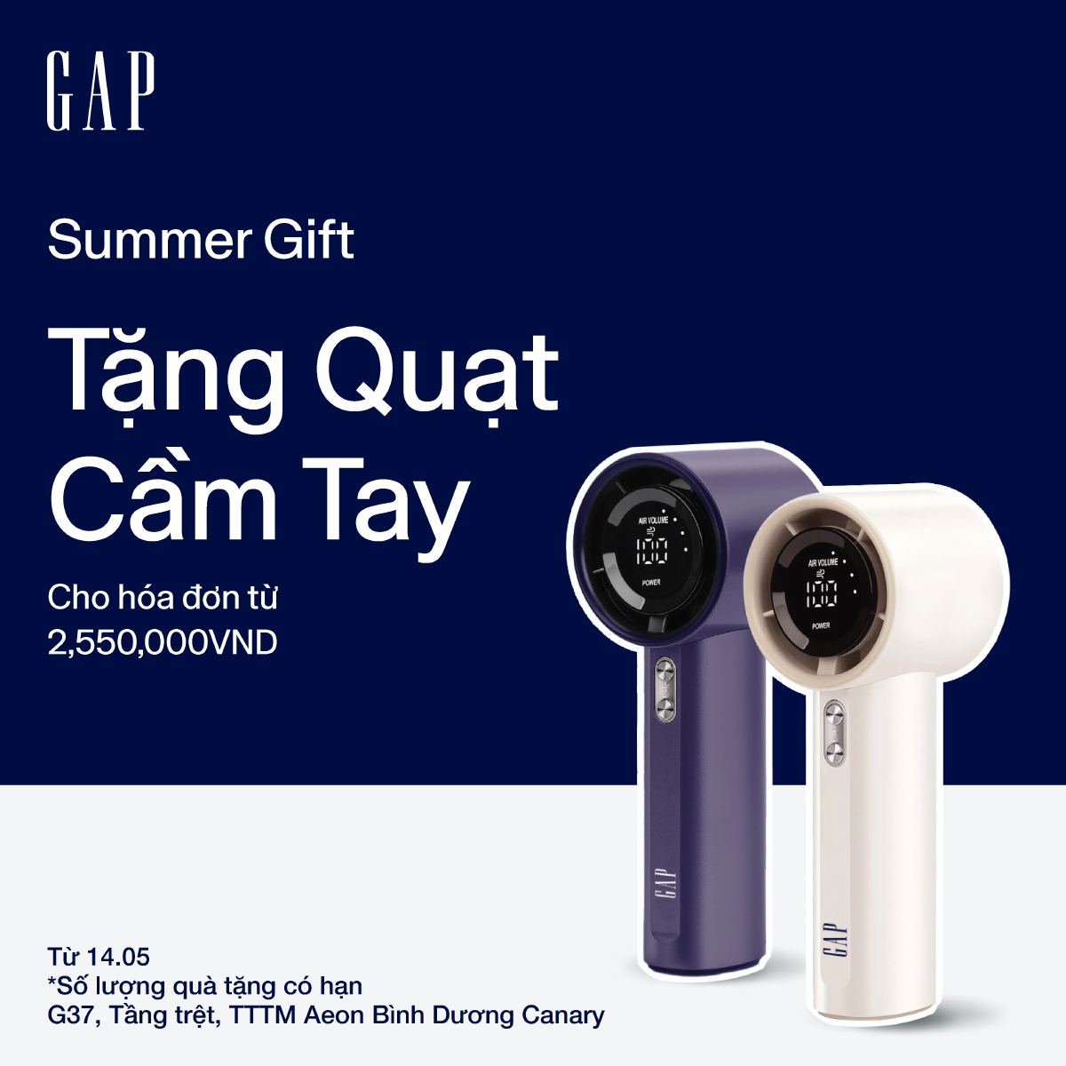GAP I SUMMER GIFT- NHẬN NGAY QUẠT CẦM TAY TẠI GAP