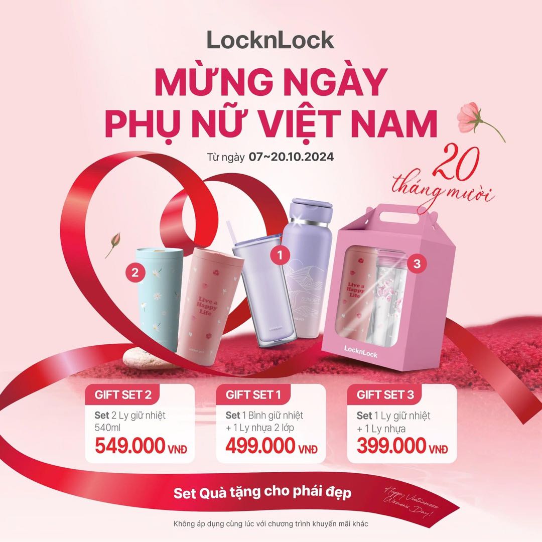 LOCKNLOCK - TRI ÂN PHÁI ĐẸP,  SET QUÀ TRAO TAY