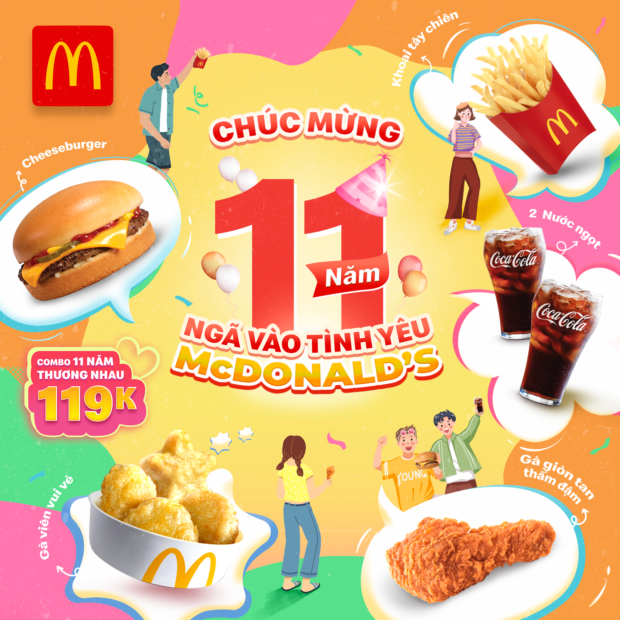 McDONALD'S - COMBO SINH NHẬT: MỪNG 11 NĂM THƯƠNG NHAU