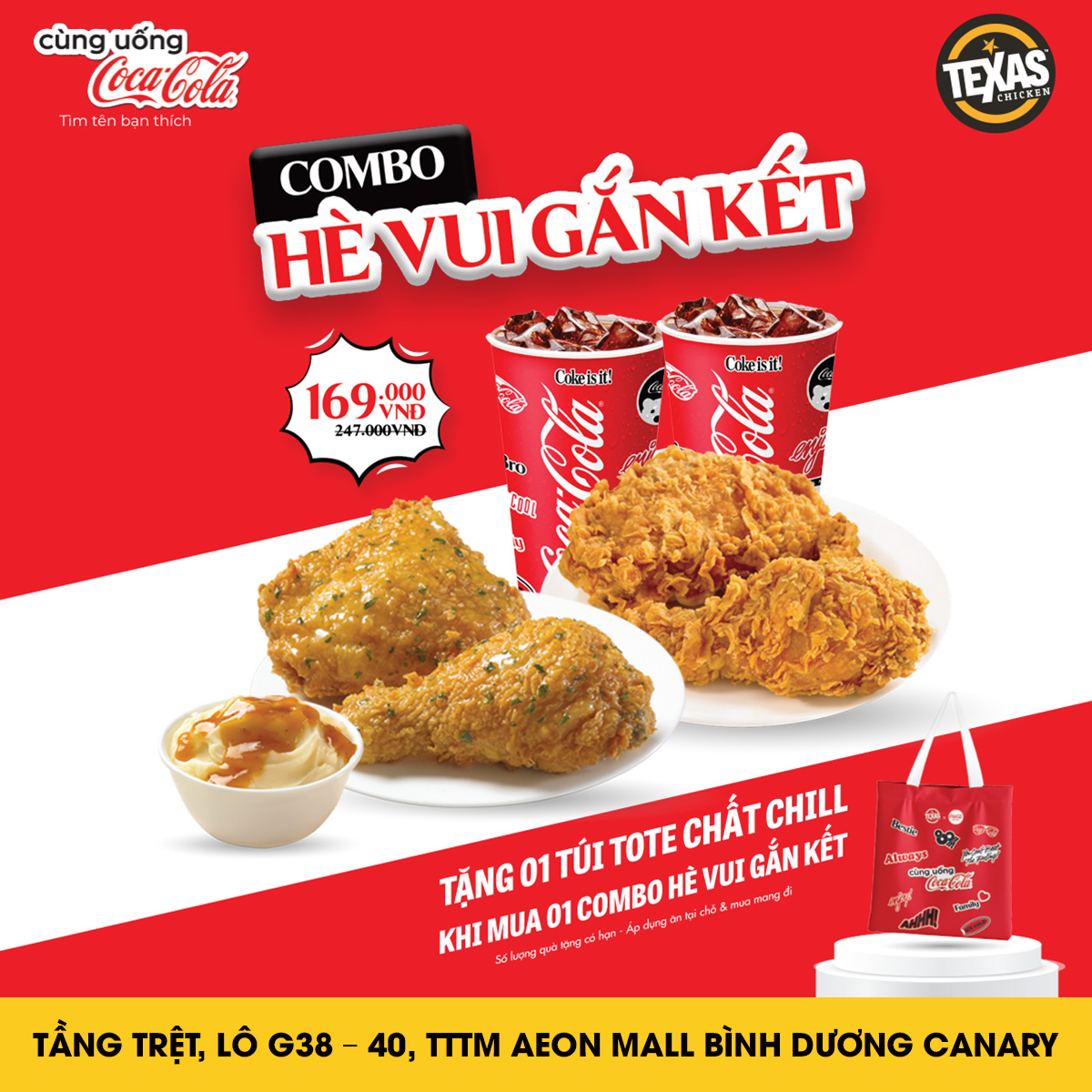 TEXAS CHICKEN | Cùng Texas Chicken tạo nên những khoảnh khắc vui chơi tận hưởng mùa hè đáng nhớ với Combo Hè Vui Gắn Kết - chỉ 169K