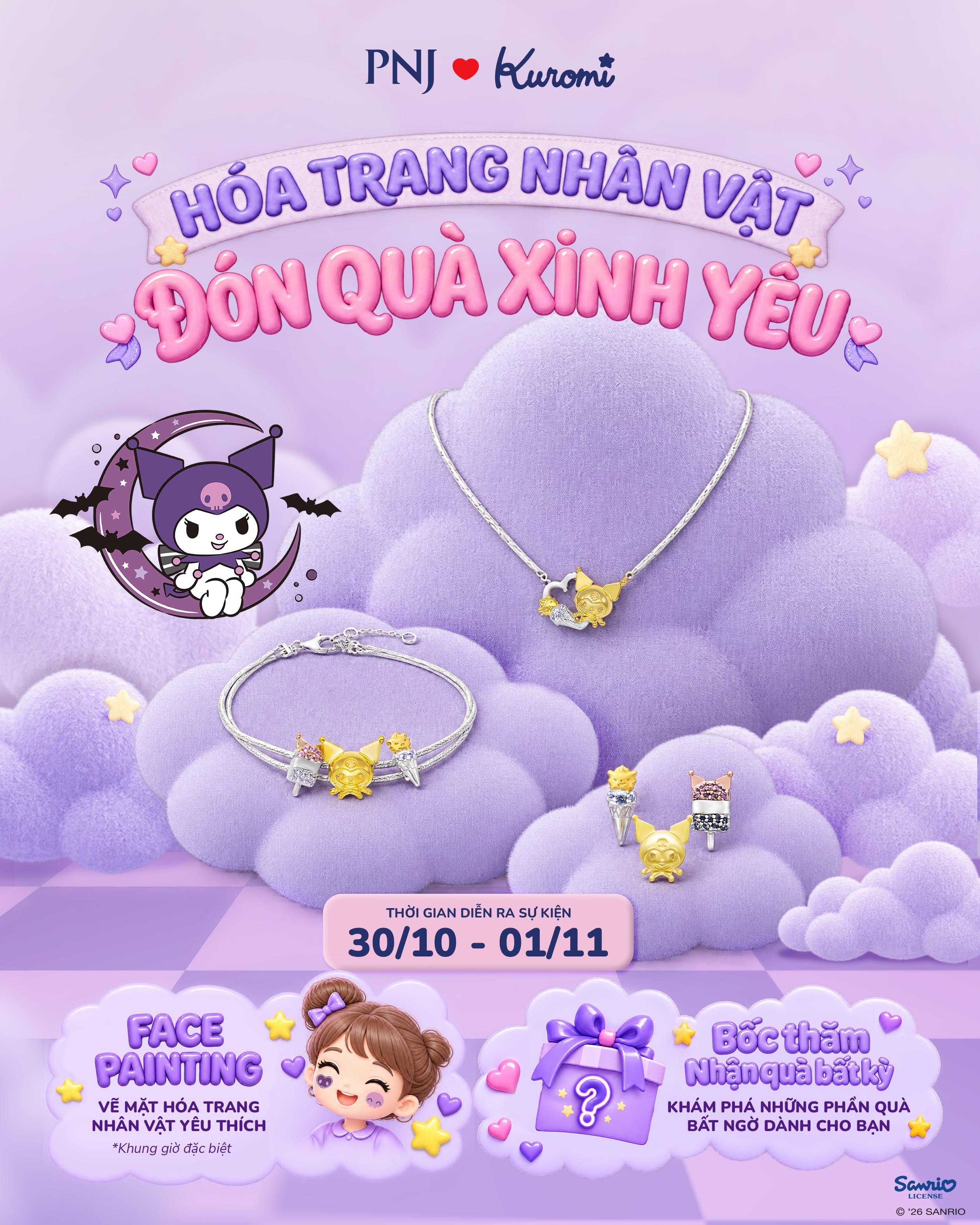 PNJ I HALLOWEEN CÙNG KUROMI – HÓA TRANG XINH, RINH QUÀ YÊU!