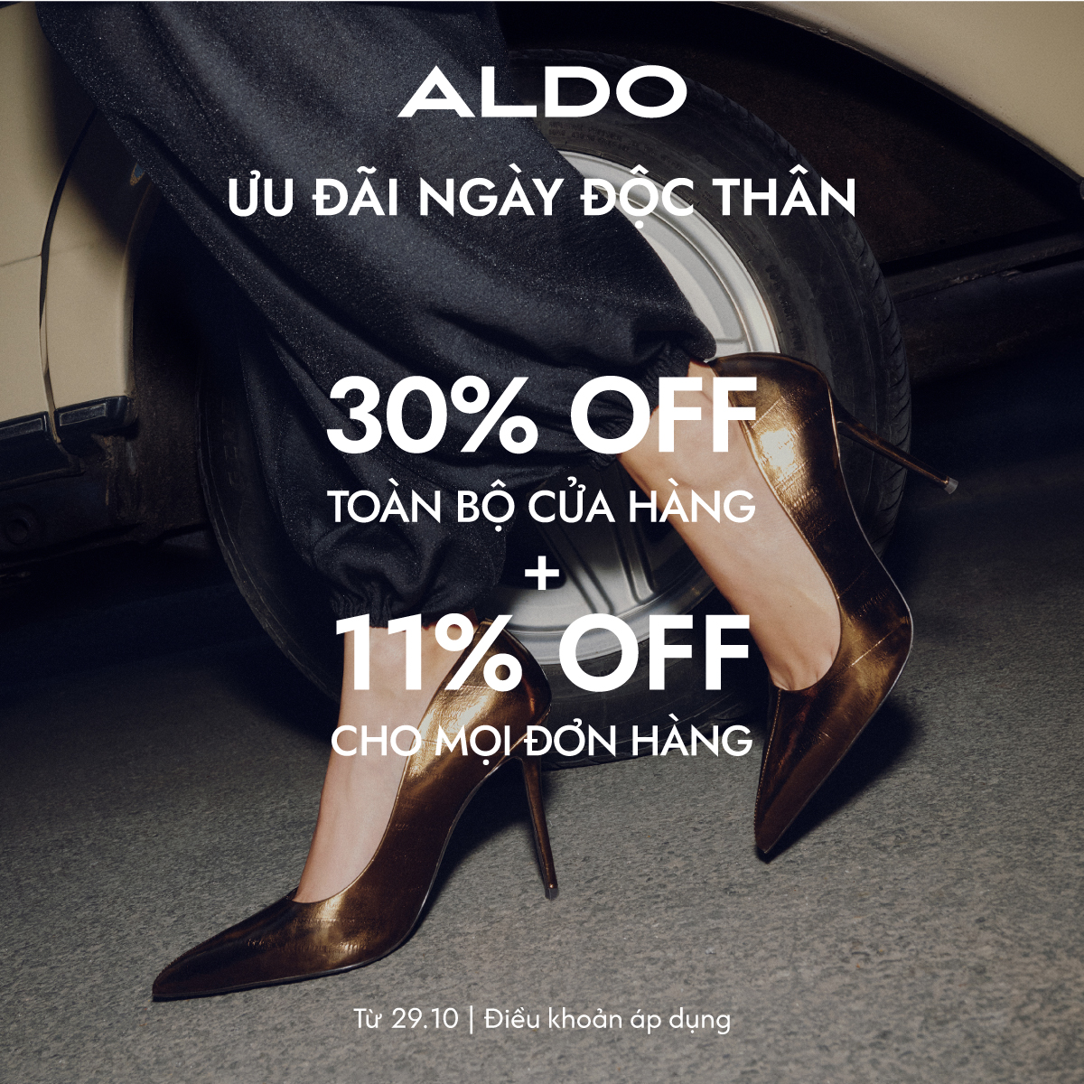 ALDO | ƯU ĐÃI NGÀY ĐỘC THÂN – GIẢM 30% TOÀN BỘ CỬA HÀNG