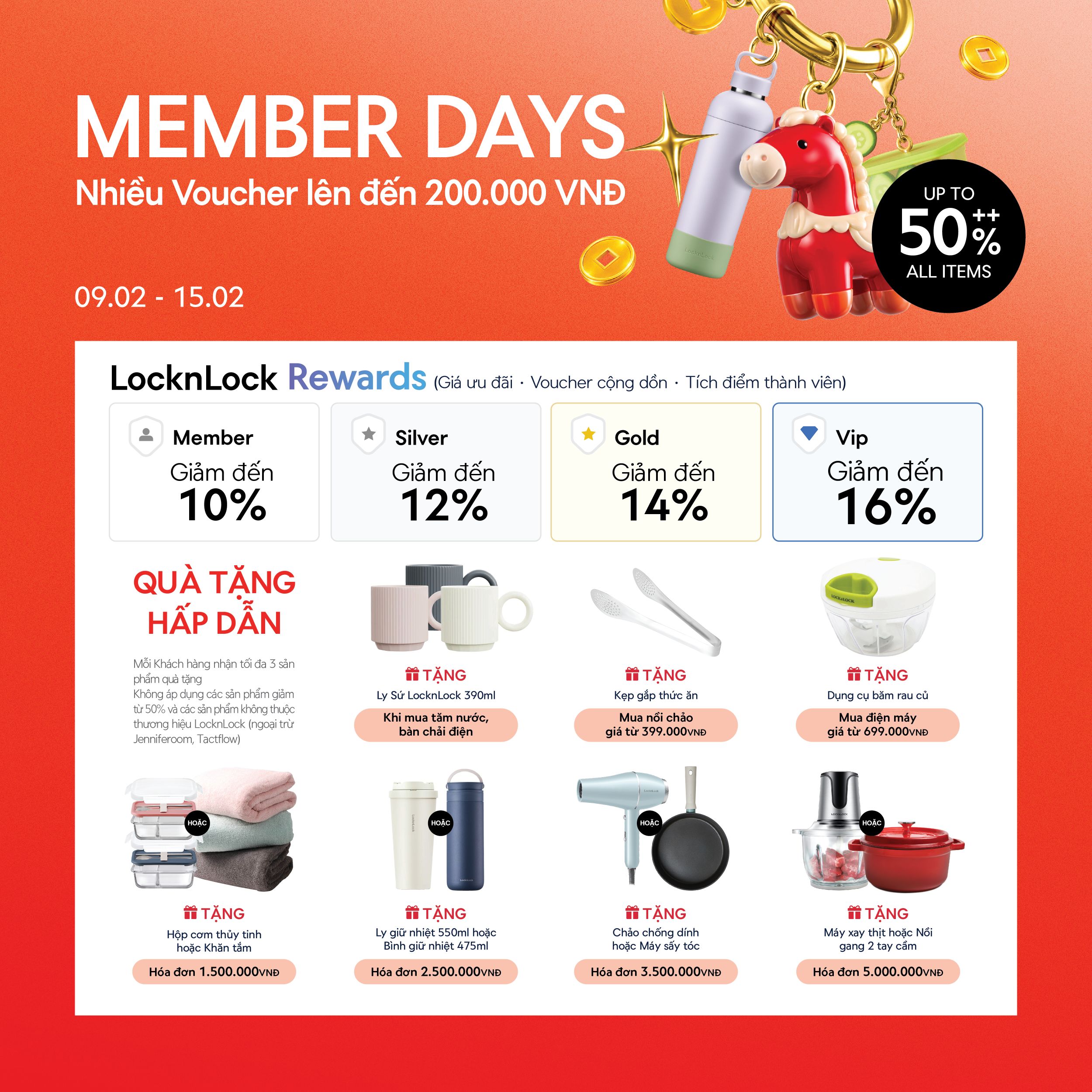 LOCKNLOCK - MEMBER DAYS THÁNG 02 | ƯU ĐÃI VÀNG ĐÓN XUÂN - TRỌN VẸN TẾT AN VUI
