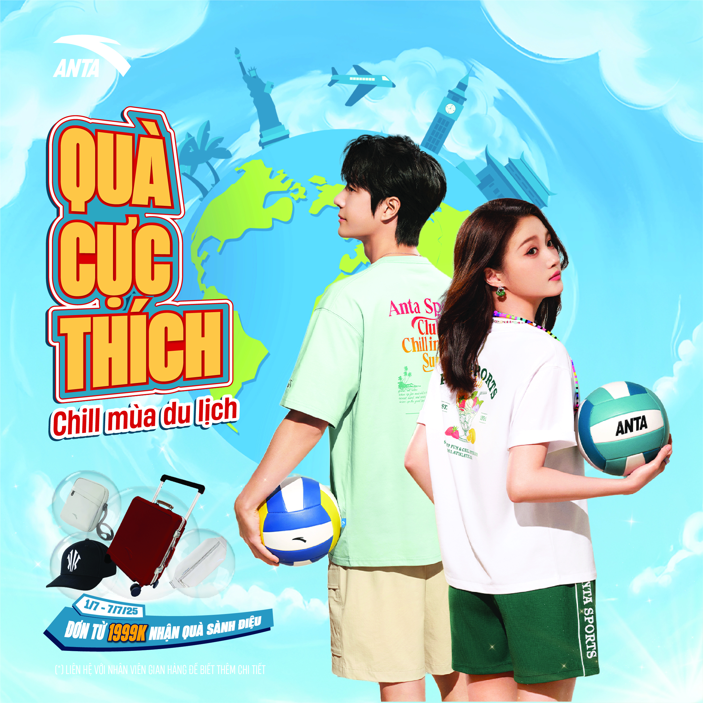 ANTA - SẮM ANTA NHẬN QUÀ NGẬP LỐI CHILL MÙA DU LỊCH CHO HÓA ĐƠN TỪ 1999K