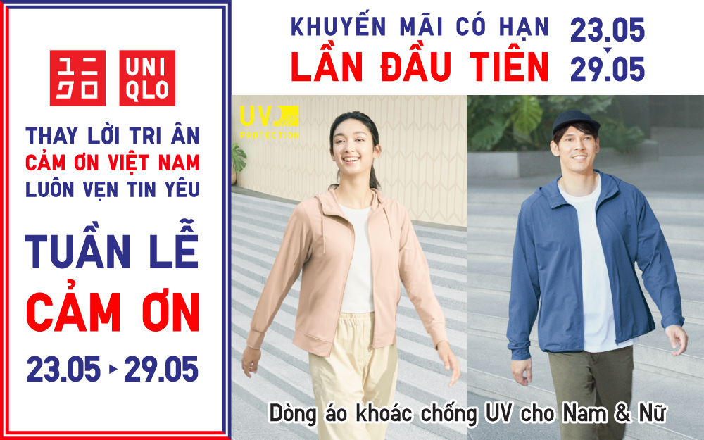UNIQLO - KHUYẾN MÃI CÓ HẠN TẠI UNIQLO NHÂN DỊP TUẦN LỄ CẢM ƠN 23.5 - 29.5