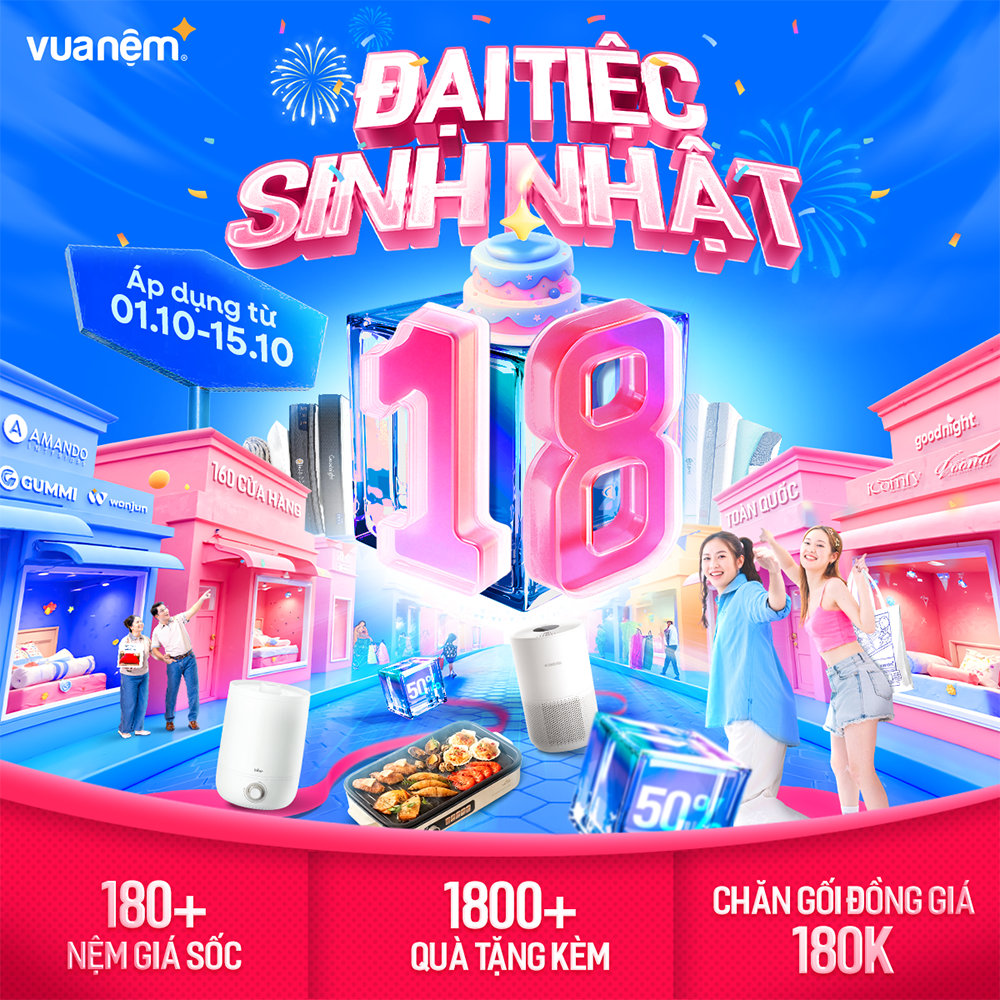 VUA NỆM 18 TUỔI - SALE HOÀNH TRÁNG, QUÀ XẢ LÁNG