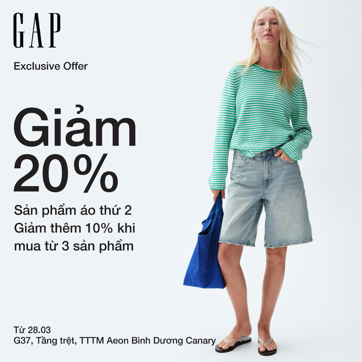GAP I EXCLUSIVE OFFER - GIẢM 20% CHO SẢN PHẨM ÁO THỨ HAI