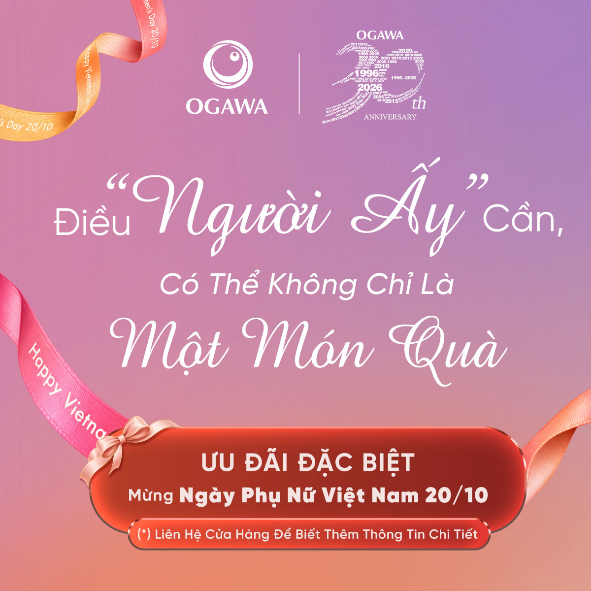 OGAWA - ƯU ĐÃI MỪNG NGÀY PHỤ NỮ VIỆT NAM 20/10