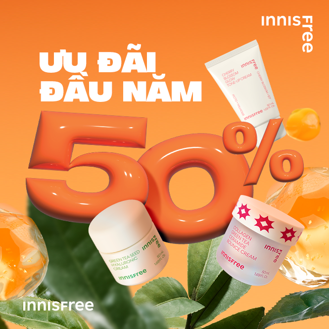 INNISFREE - SIÊU SALE NĂM MỚI - DA ĐẸP RẠNG NGỜI!