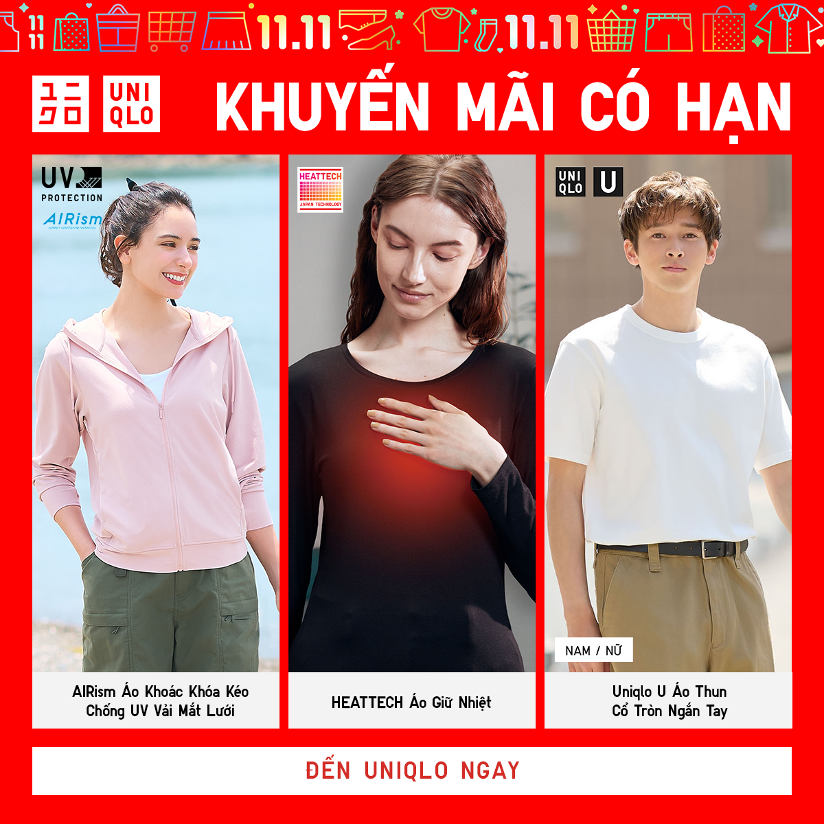 UNIQLO - KHUYẾN MÃI CÓ HẠN - VUI SẮM NGÀY ĐÔI