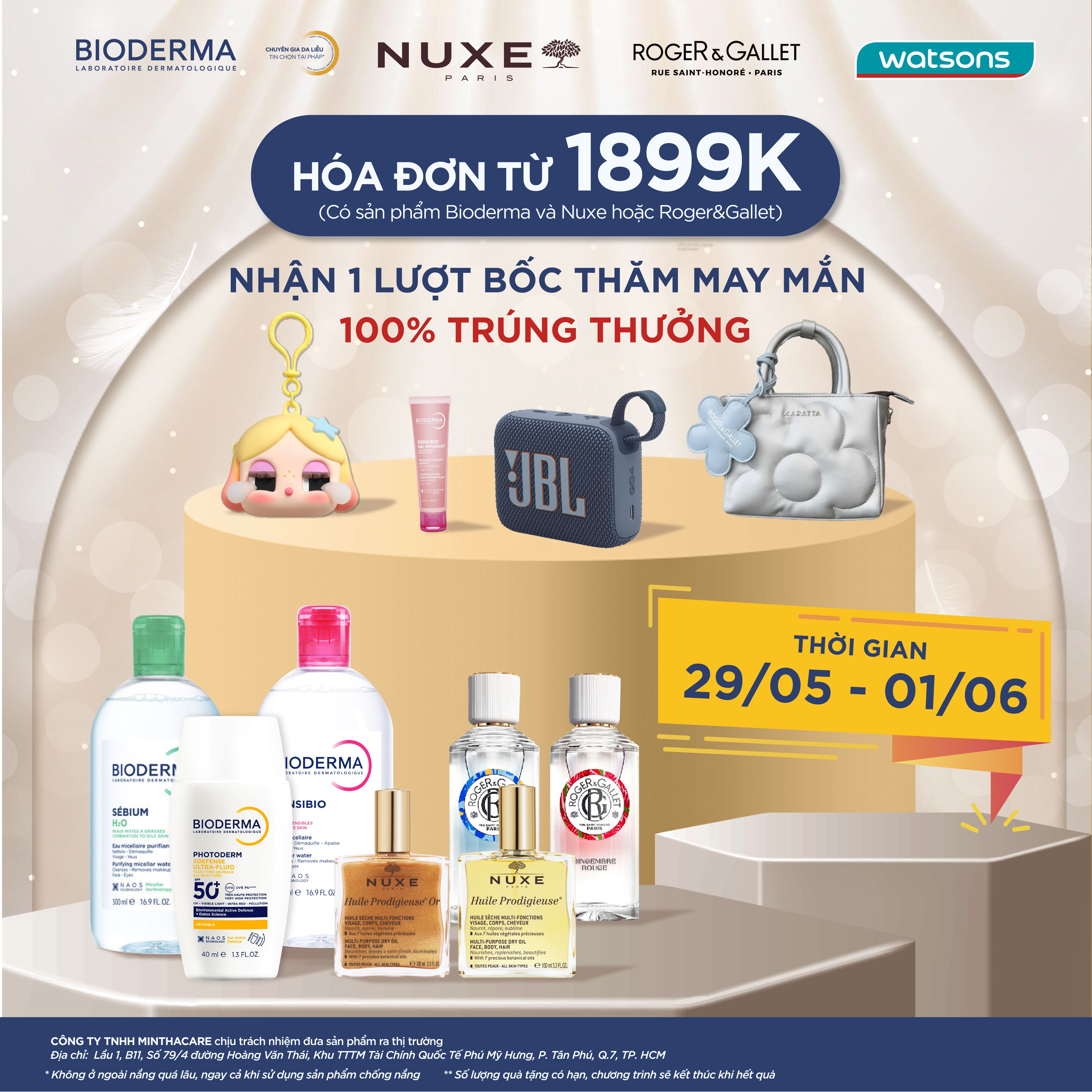 WATSONS - MUA LÀ CÓ QUÀ – GHÉ WATSONS “UP MOOD” CÙNG BIODERMA, NUXE & ROGER & GALLET