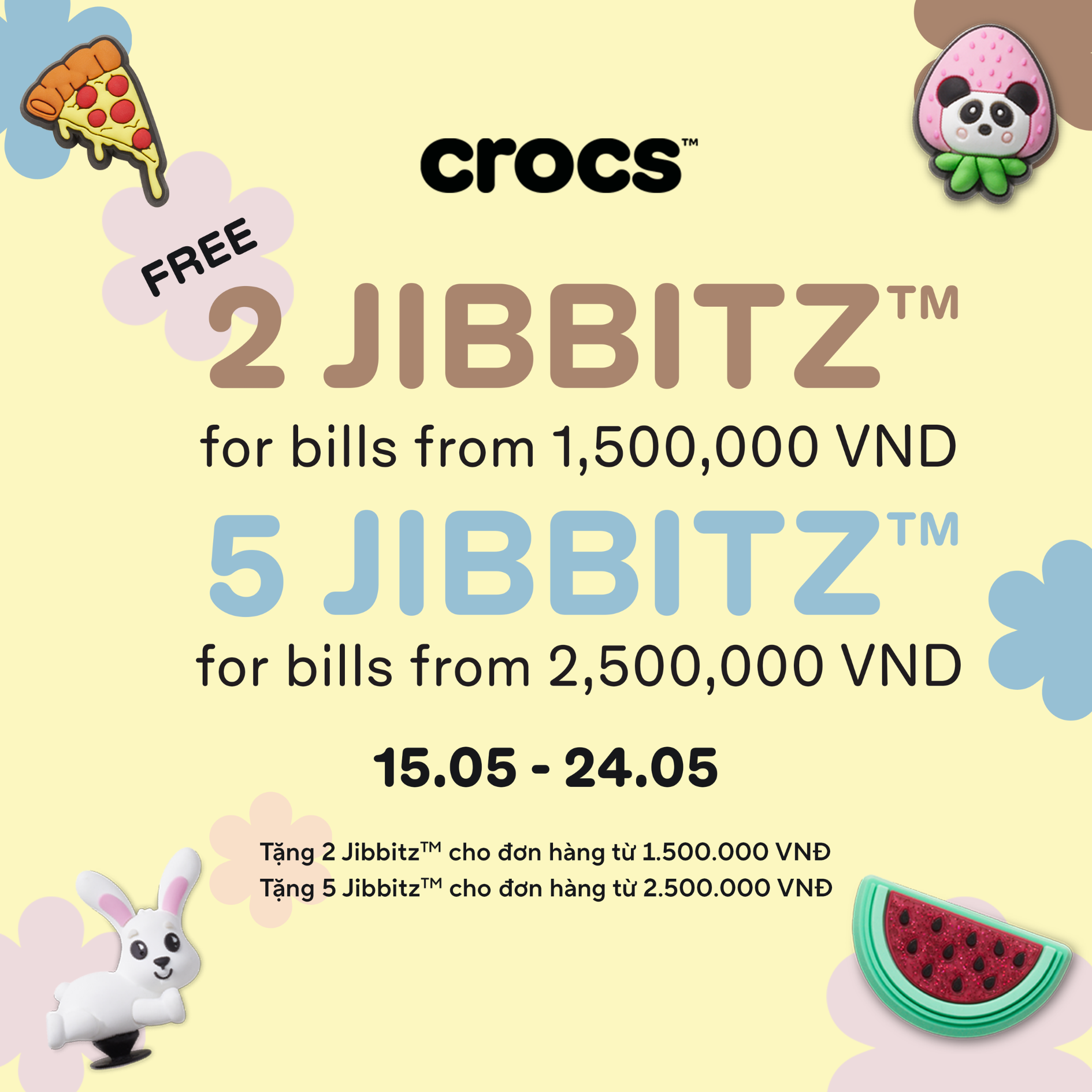 CROCS I SẮM CROCS XINH, RINH JIBBITZ