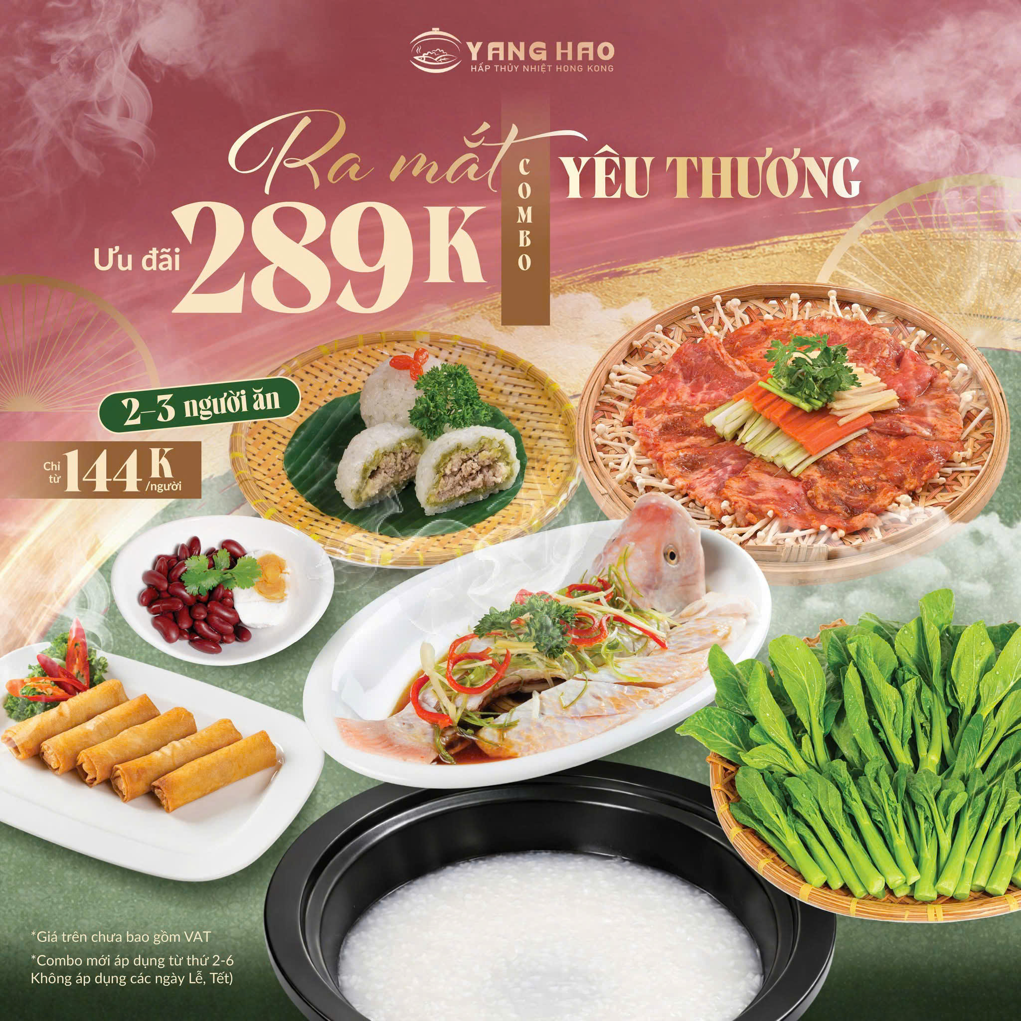 YANG HAO | CHỈ 289K CHO BÀN TIỆC 6 MÓN "COMBO YÊU THƯƠNG" TẠI YANG HAO BÌNH DƯƠng!
