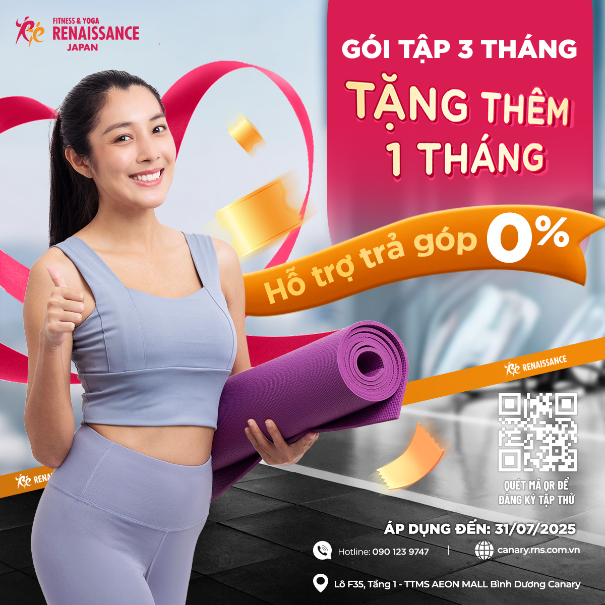 RENAISSANCE - NHẬN NGAY THÊM THÁNG TẬP FREE TRONG THÁNG 7