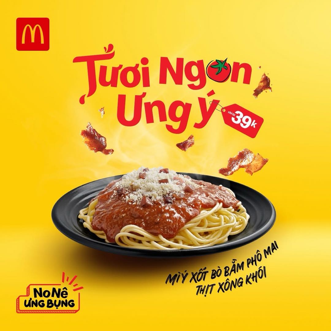 MC DONALD'S | 🍝 MÌ Ý XỐT BÒ BẰM PHÔ MAI THỊT XÔNG KHÓI: TƯƠI NGON ƯNG Ý 🍝