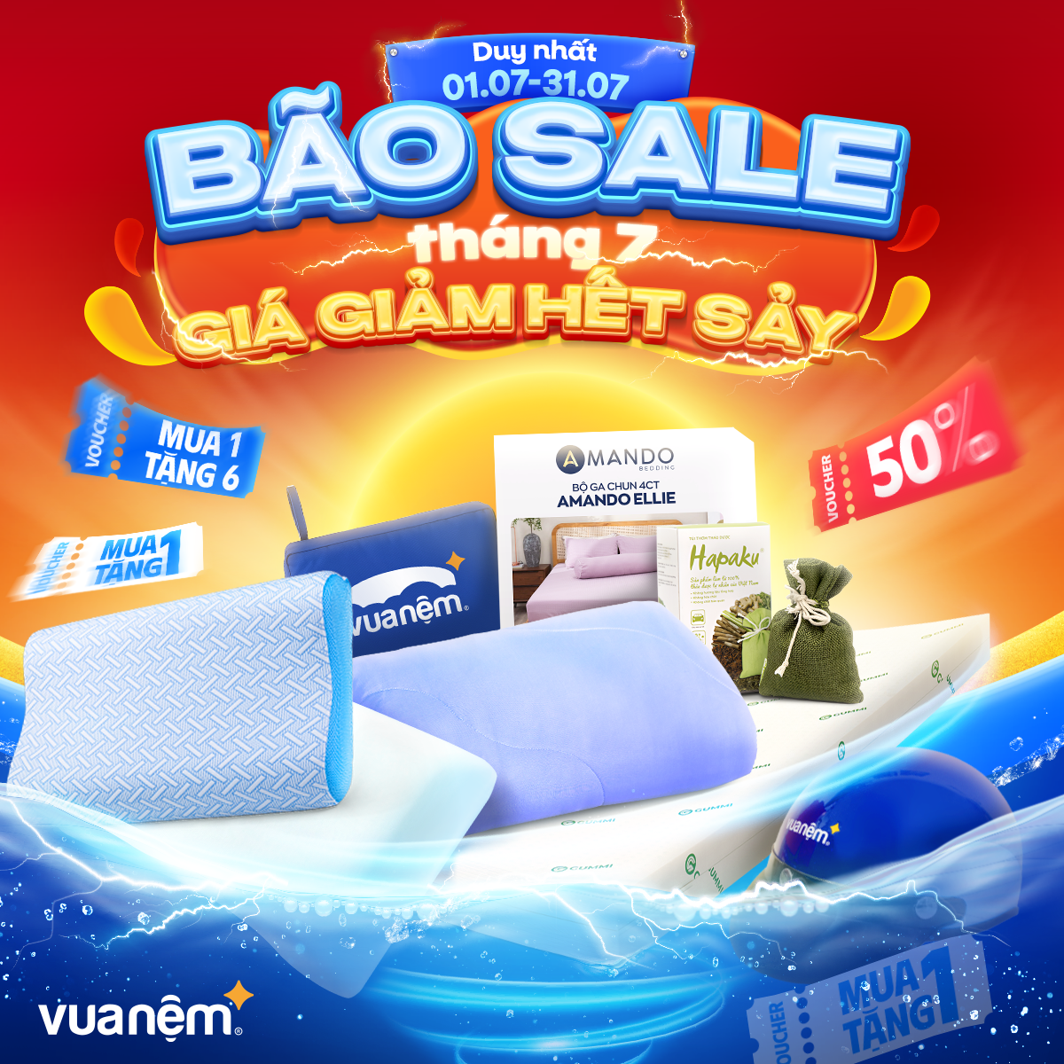 VUA NỆM - BÃO SALE THÁNG 7 - GIÁ GIẢM HẾT SẢY
