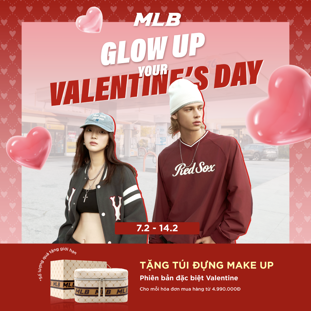 MLB | GLOW UP YOUR VALENTINE’S DAY WITH MLB’S LIMITED-EDITION MAKEUP POUCH! 💖