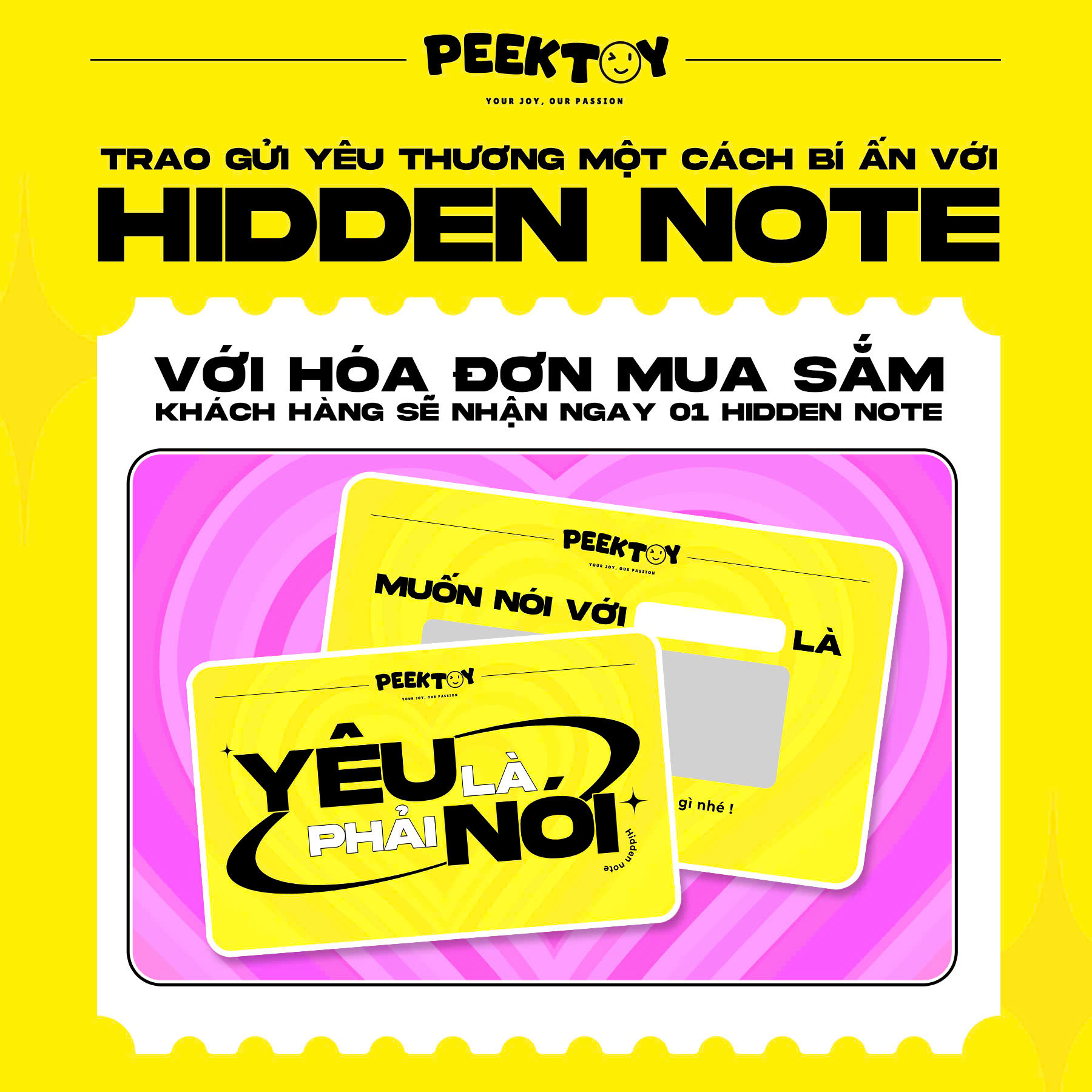 PEEKTOY - TRAO GỬI YÊU THƯƠNG VỚI HIDDEN NOTE