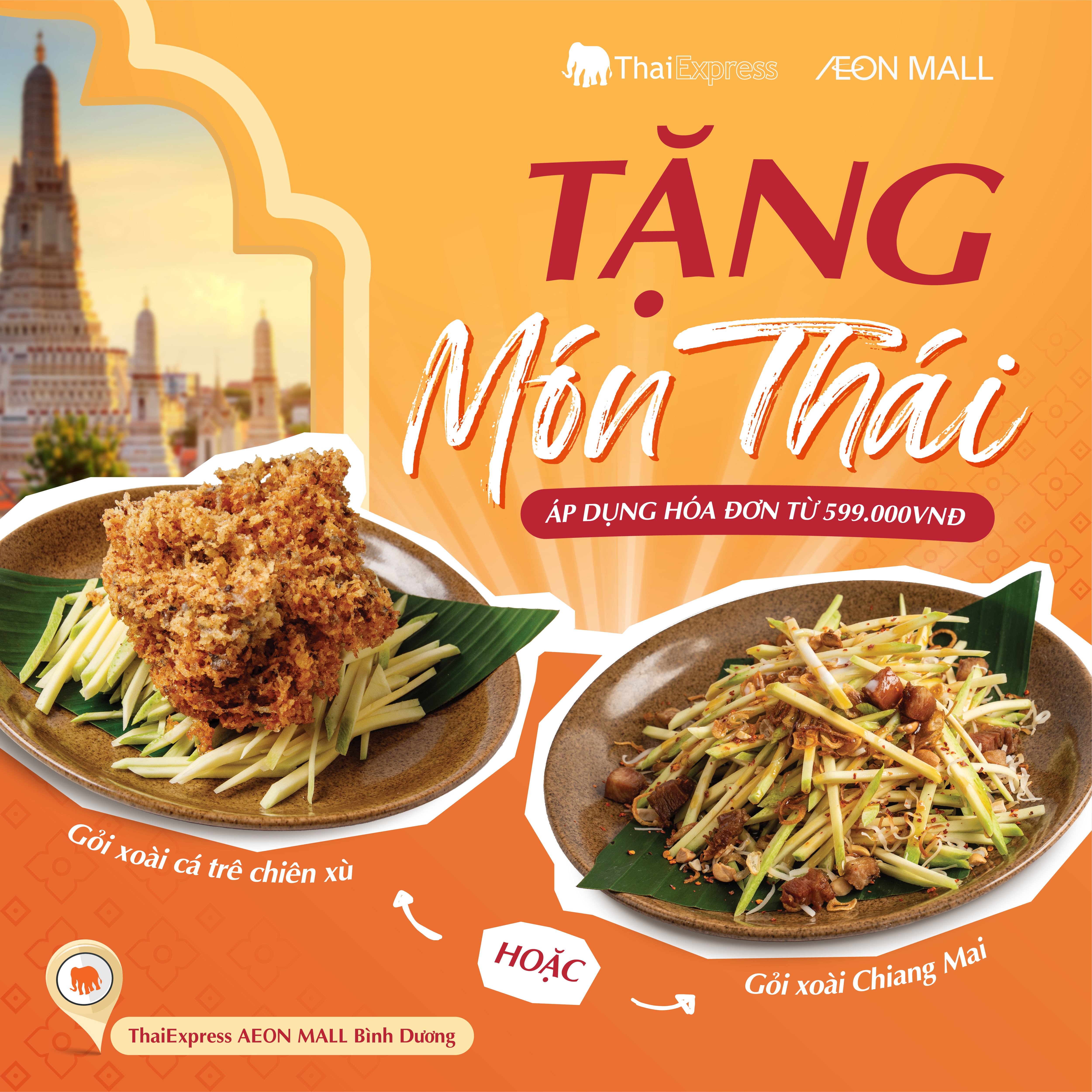 THAIEXPRESS - TẶNG 1 TRONG 2 MÓN GỎI XOÀI TRỨ DANH THÁI LAN