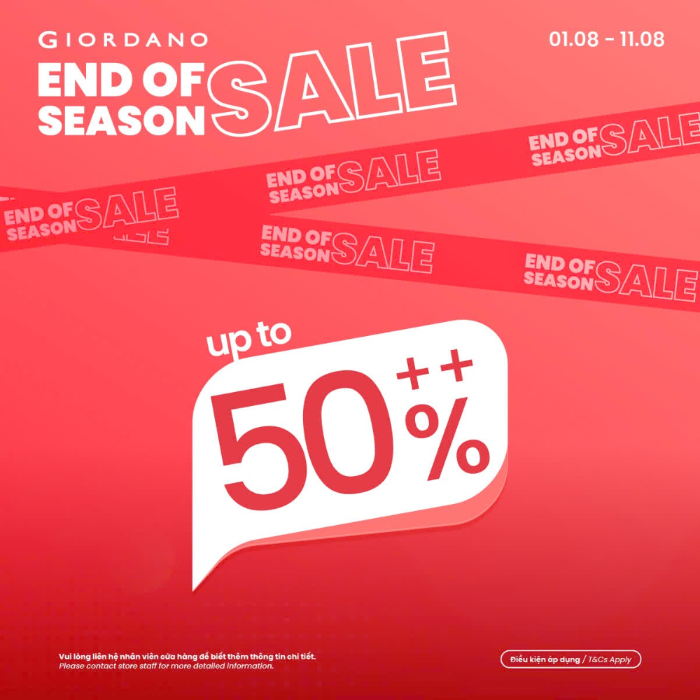 GIORDANO I THE SEASON'S BEST DEALS - UPTO 50% OFF