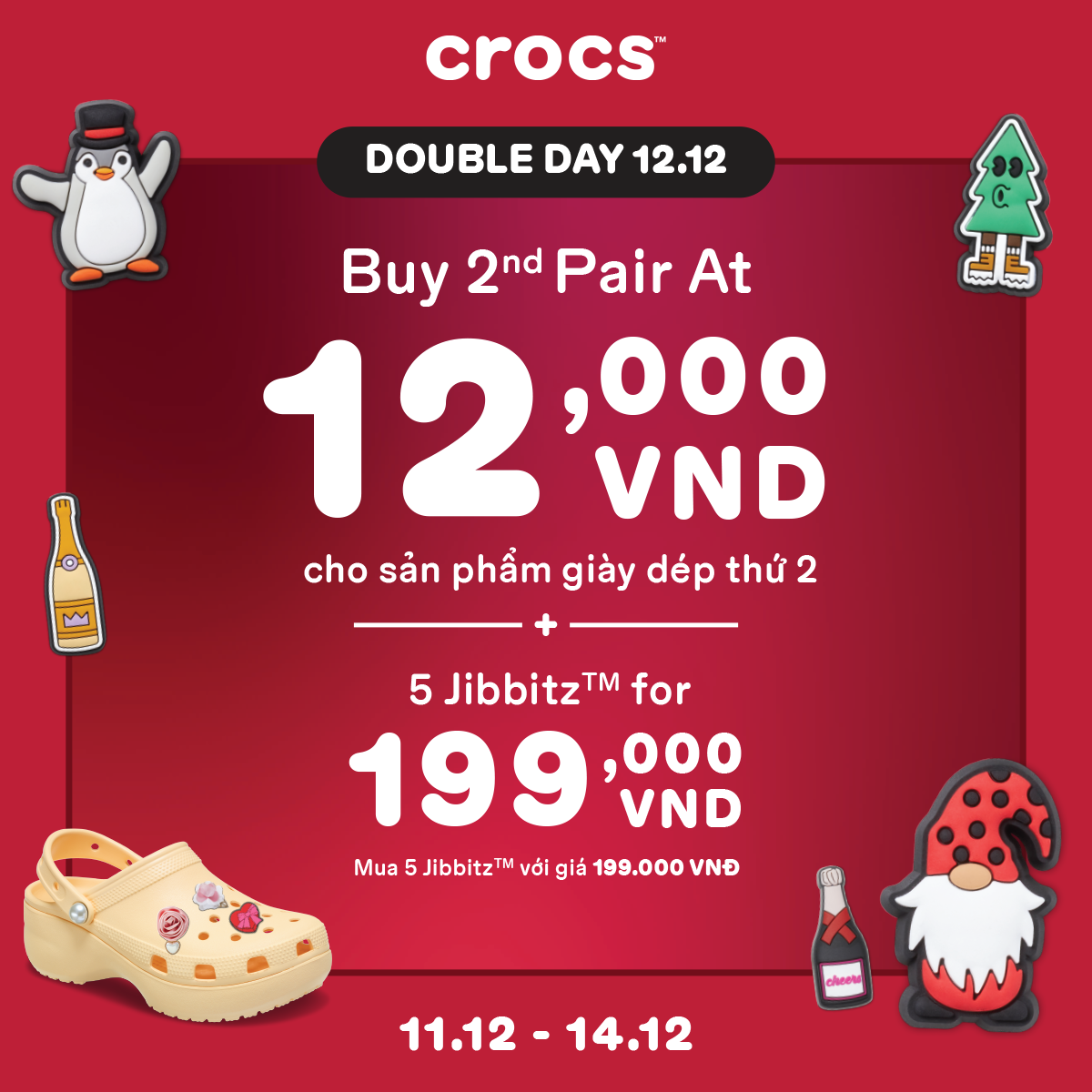 CROCS I 12.12 DEAL CROCS CÒN 12K