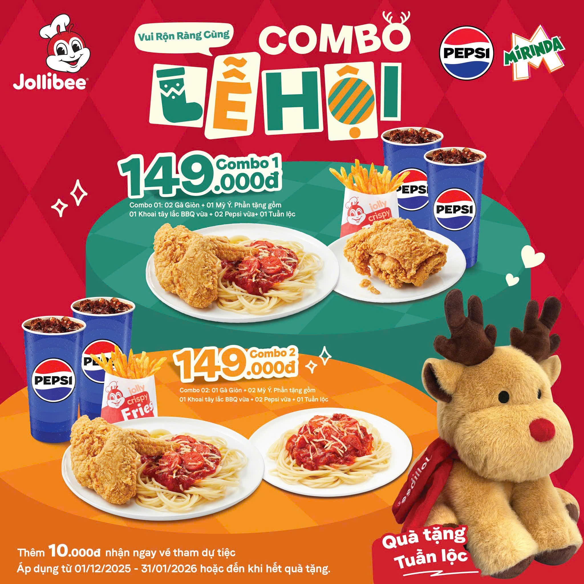 JOLLIBEE | VUI RỘN RÀNG CÙNG COMBO LỄ HỘI