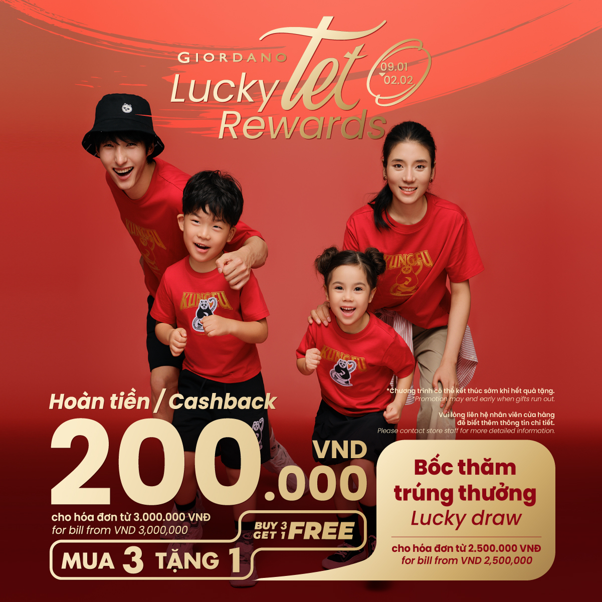 GIORDANO I LUCKY TẾT REWARDS - ĐÓN LỘC ĐẦU NĂM