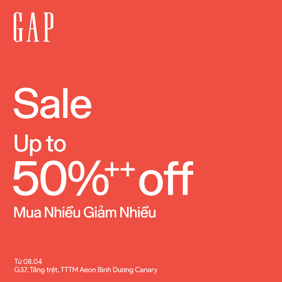 GAP MID-SEASON SALE — UP TO 50%++ OFF