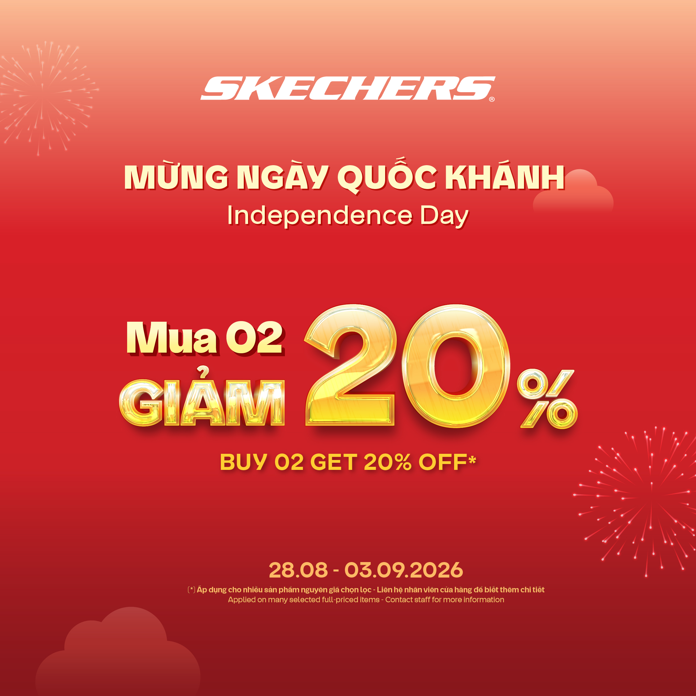 SKECHERS | MỪNG QUỐC KHÁNH - NHÂN ĐÔI LỰA CHỌN, NHÂN ĐÔI ƯU ĐÃI
