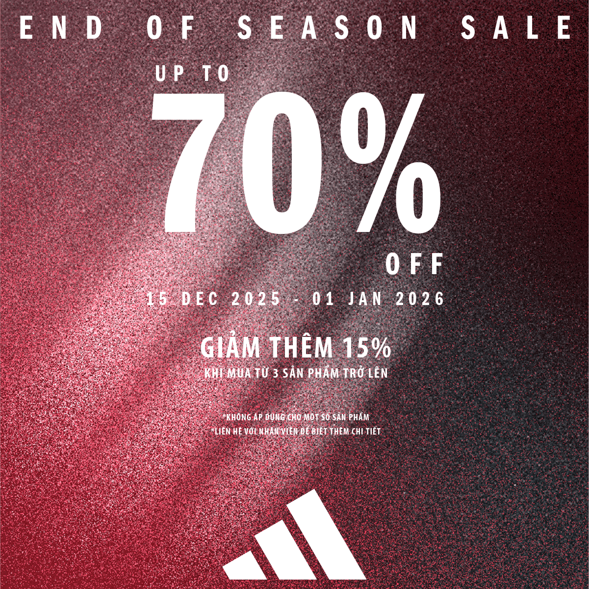 ADIDAS - END OF SEASON SALE – GIẢM GIÁ CUỐI MÙA