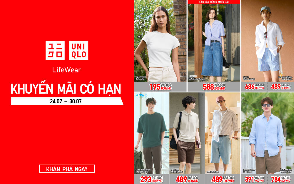 UNIQLO I KHUYẾN MÃI LỚN CUỐI HÈ CHỈ TỪ 97.000VNĐ