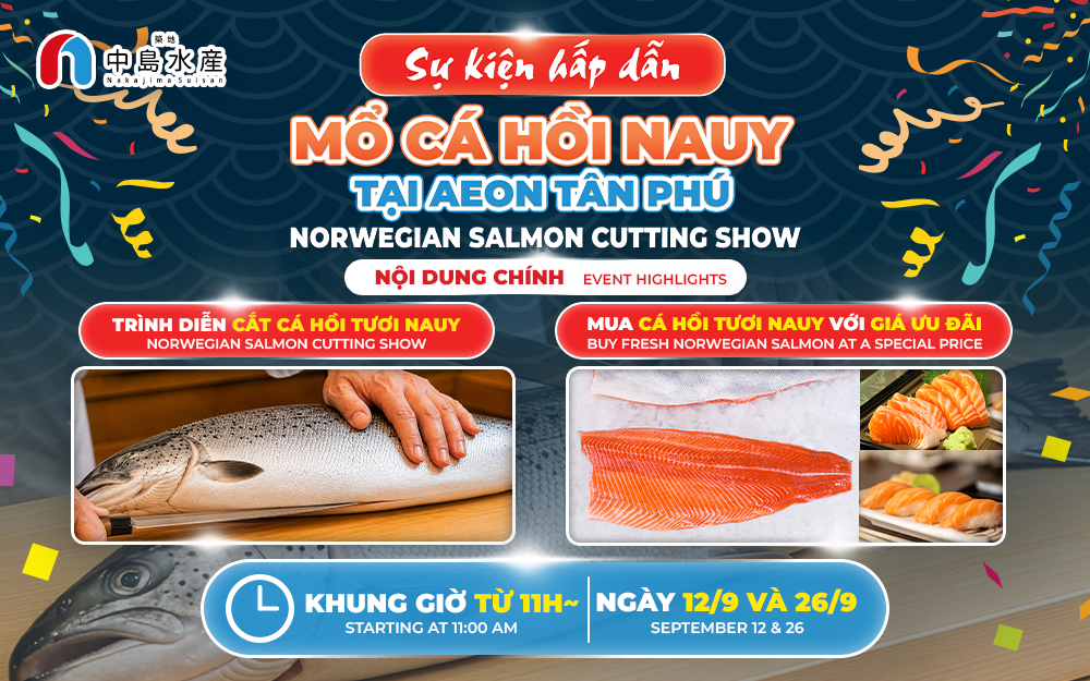 NAKAJIMA SUISAN I SỰ KIỆN MỔ CÁ HỒI NAUY