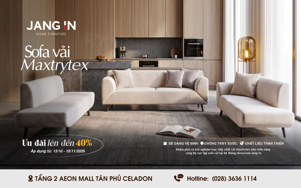 ƯU ĐÃI TỚI 40% SOFA VẢI NHẬP KHẨU CAO CẤP