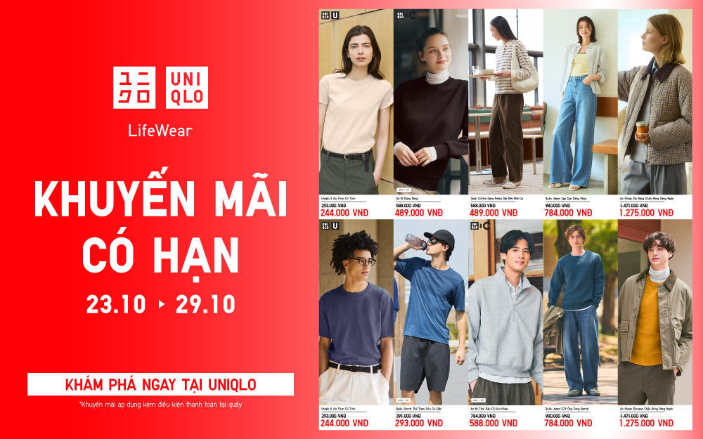 THỜI TRANG ĐÓN THU VỚI KHUYẾN MÃI CÓ HẠN CHỈ TỪ 244.000VNĐ