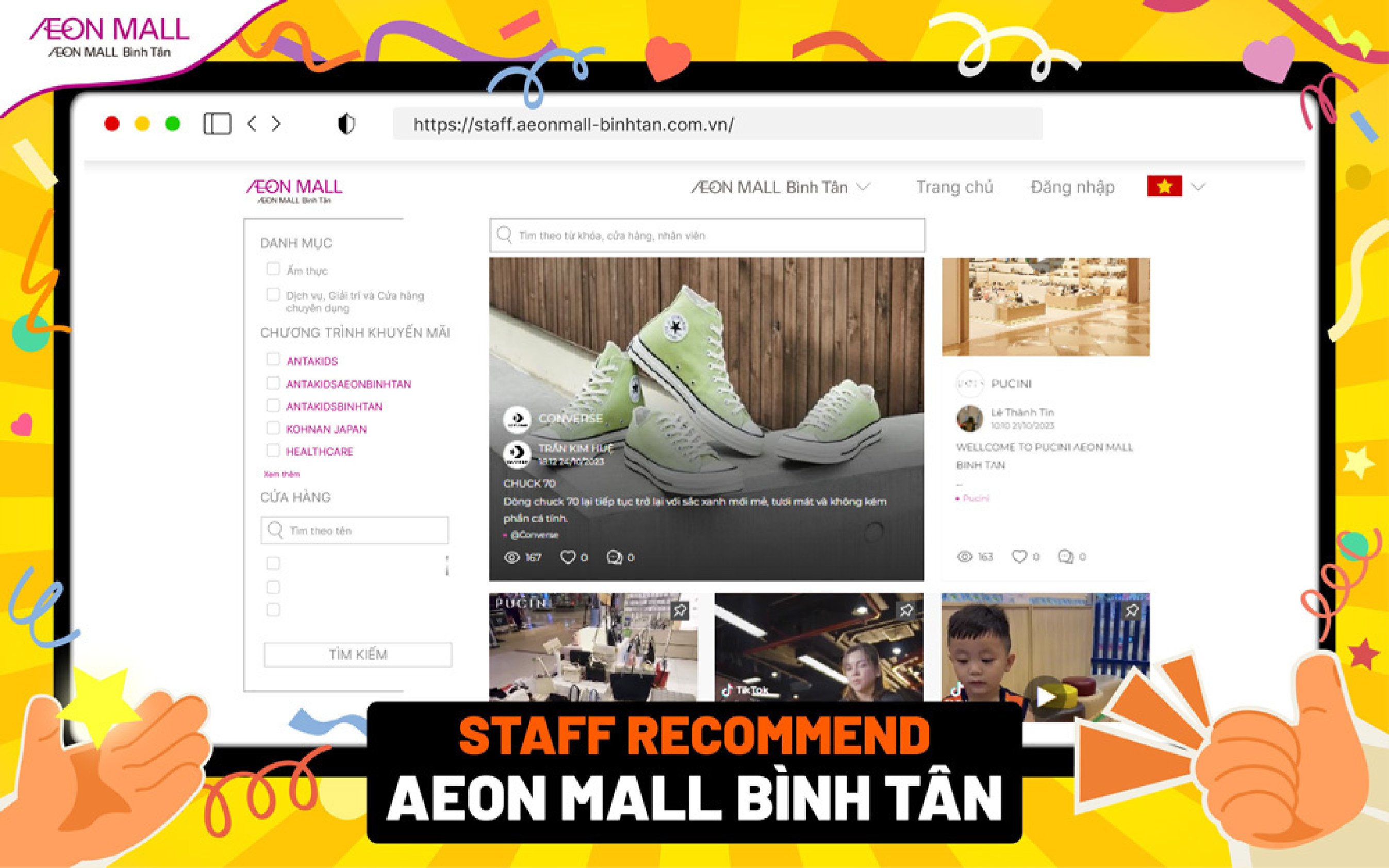 MUA SẮM THÔNG MINH CÙNG CHUYÊN MỤC STAFF RECOMMEND AEON MALL BÌNH TÂN