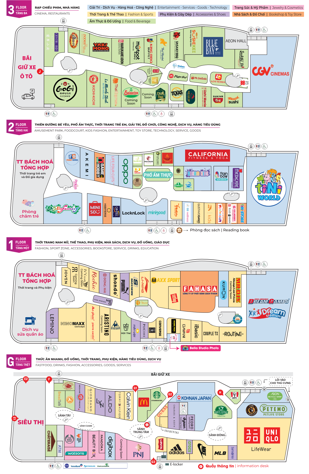 Bản đồ sàn AEON MALL Bình Tân