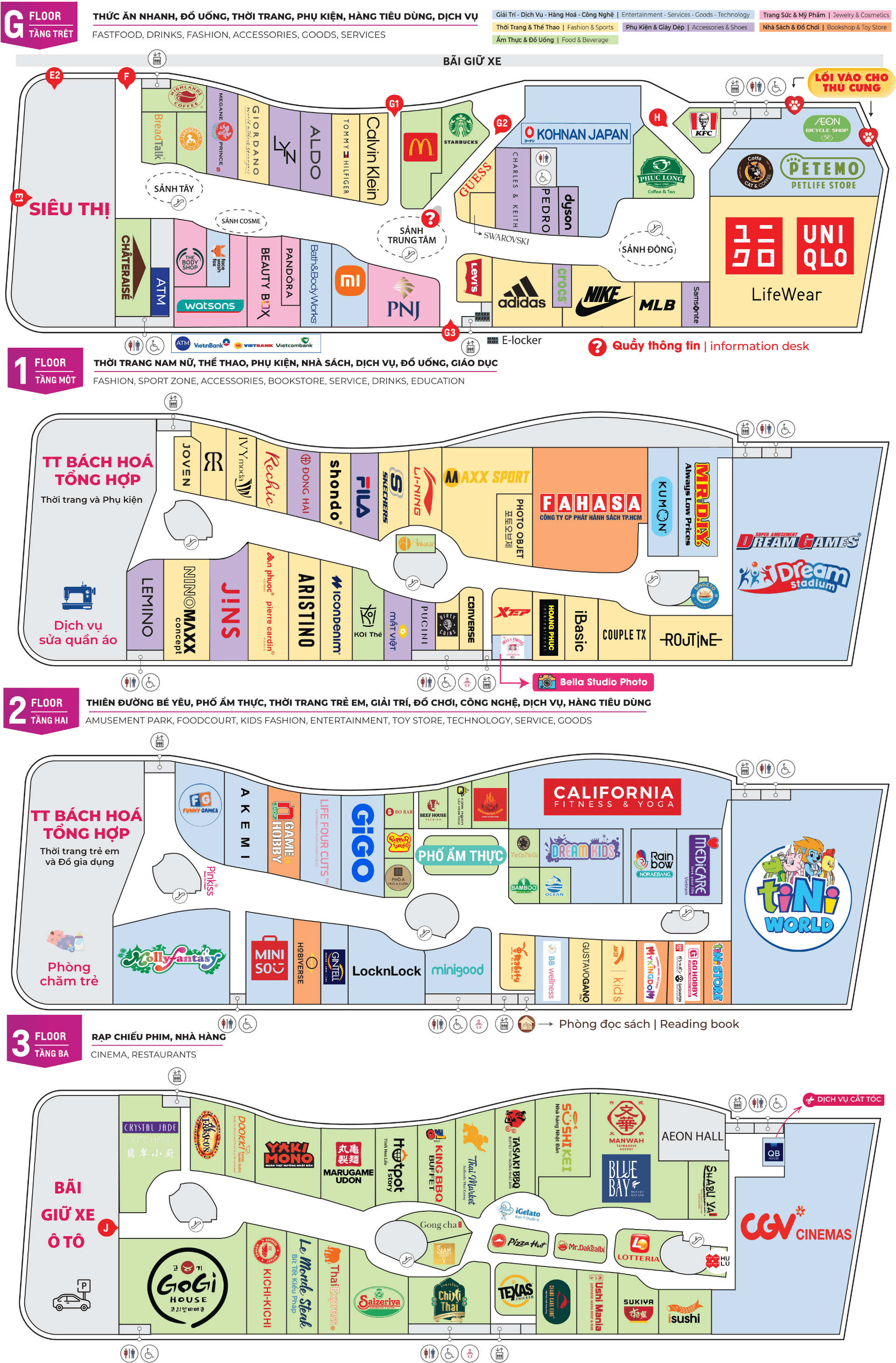 Bản đồ sàn AEON MALL Bình Tân