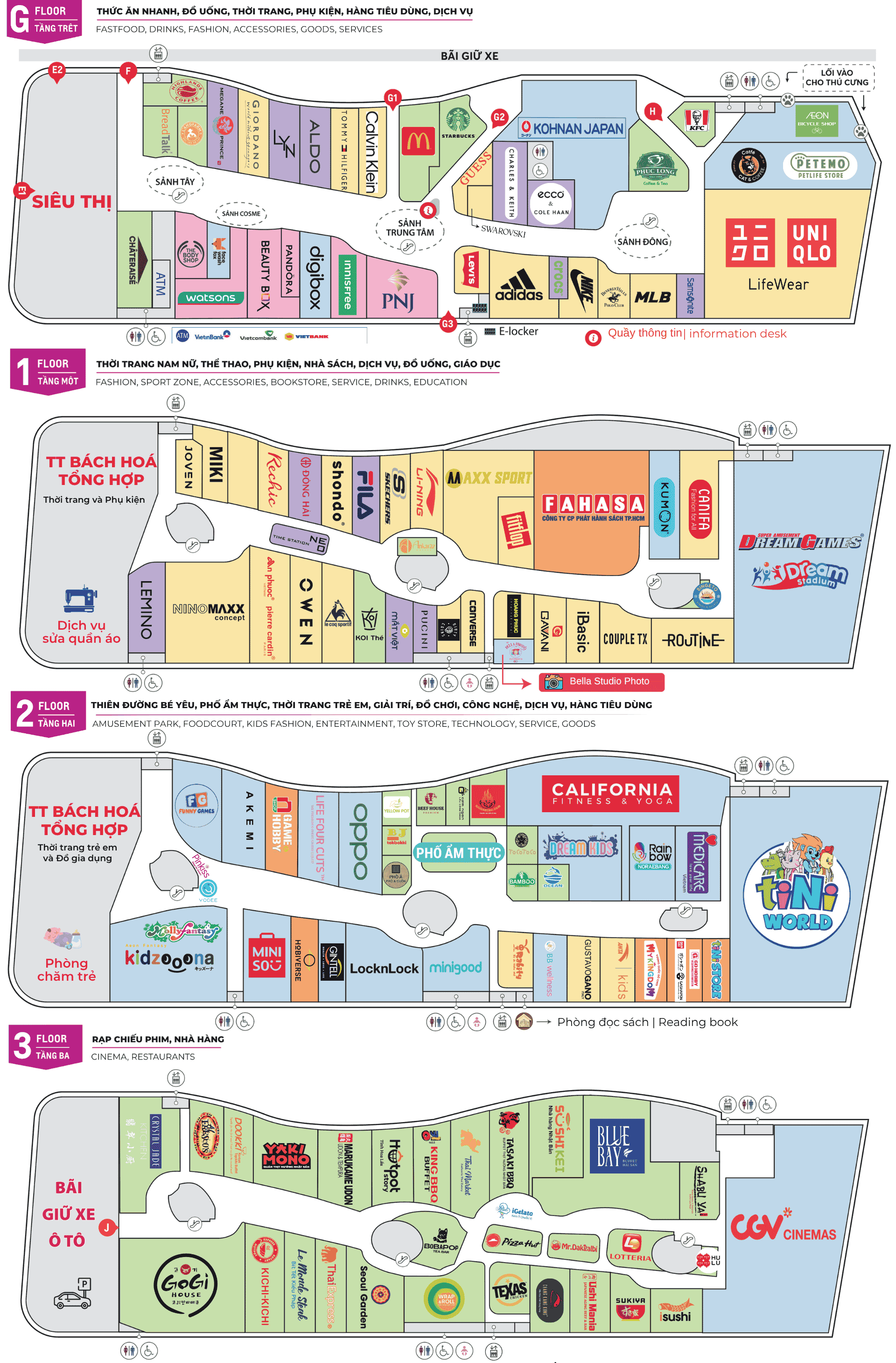 Bản đồ sàn AEON MALL Bình Tân