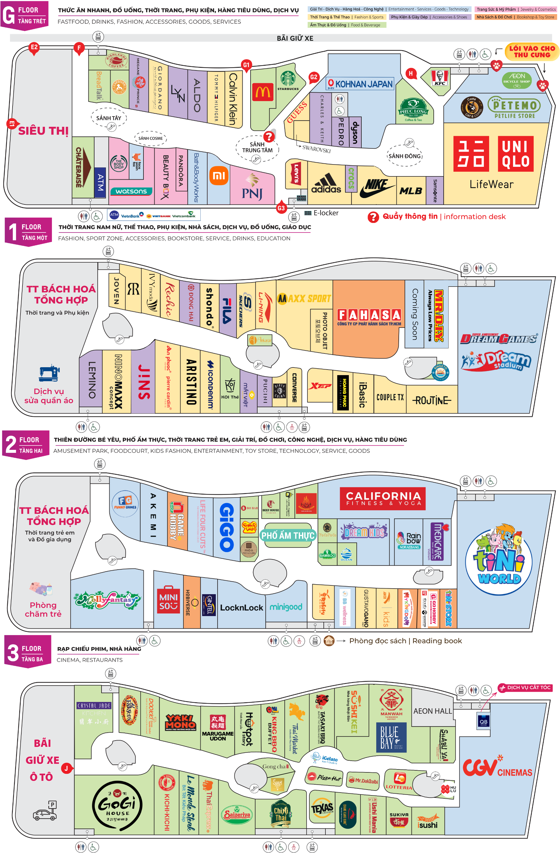 Bản đồ sàn AEON MALL Bình Tân