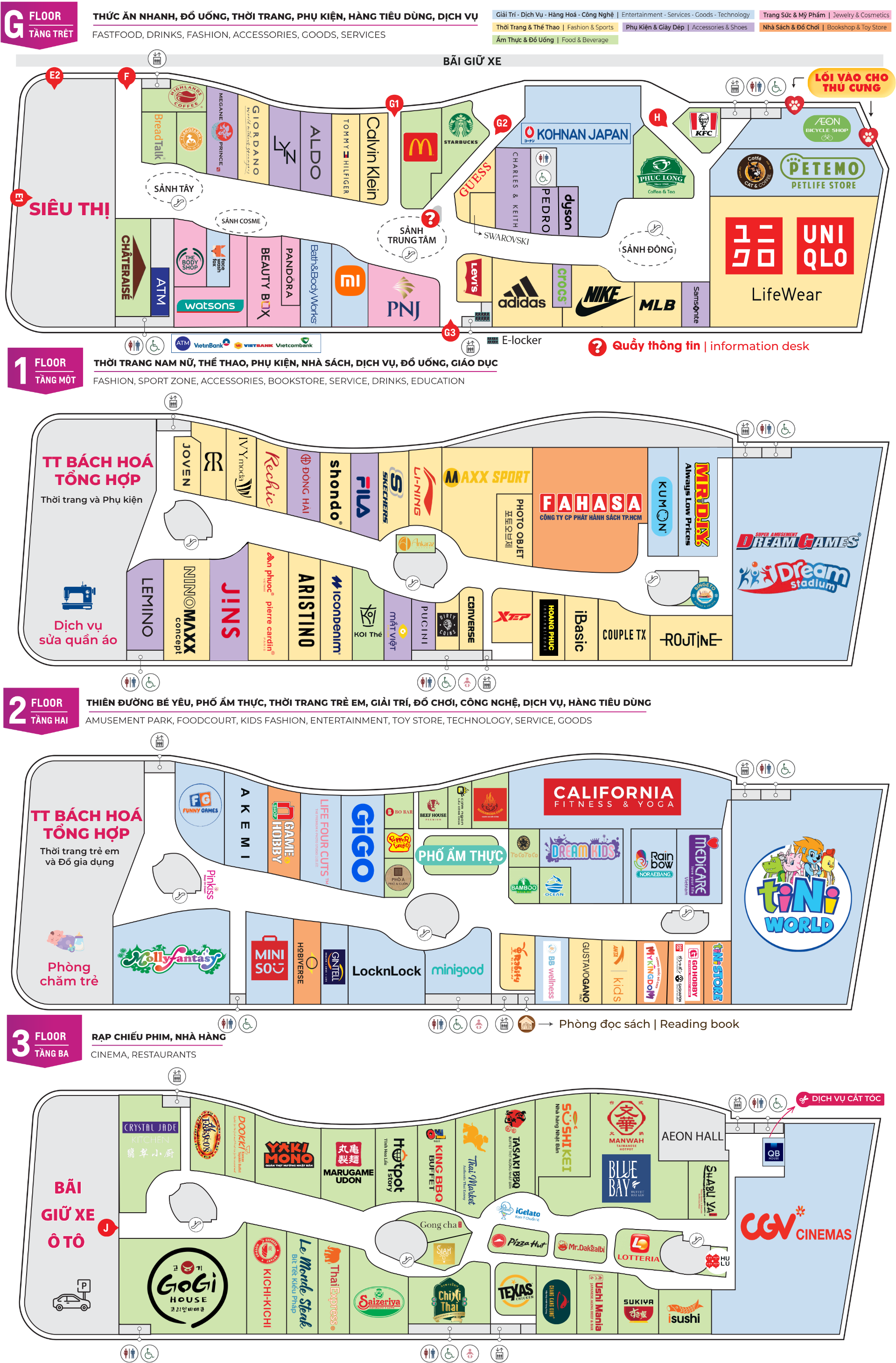 Bản đồ sàn AEON MALL Bình Tân