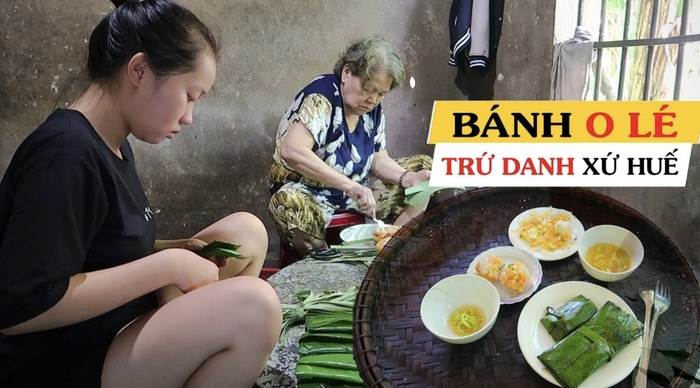 bánh nậm tại quán O Lé