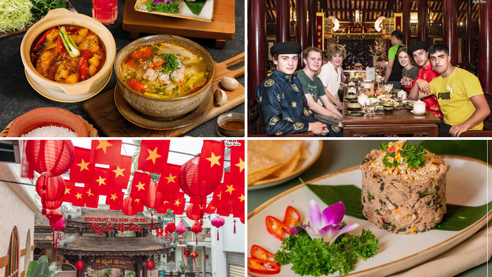 Mỗi món ăn đều toát lên hương vị đặc trưng của xứ Huế, khiến mọi thực khách say mê