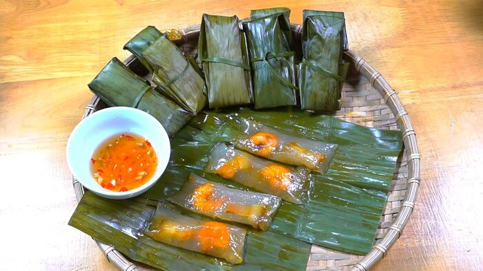 Vỏ ngoài trong suốt, mềm dẻo là điểm nổi bật của bánh bột lọc