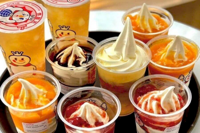 Mixue nổi tiếng với kem vani mịn màng cùng đa dạng các hương vị