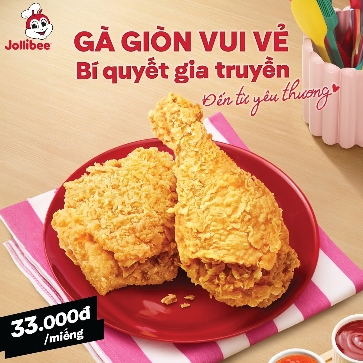 G&agrave; gi&ograve;n vui vẻ Jollibee