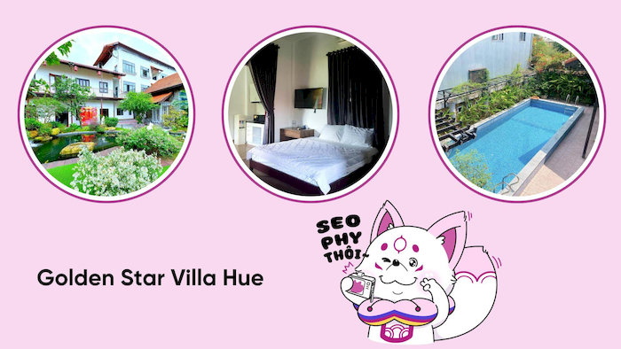 Golden Star Villa Hue l&agrave; điểm lưu tr&uacute; sở hữu kh&ocirc;ng gian nghỉ dưỡng ấm c&uacute;ng, tiện nghi ngay tại trung t&acirc;m th&agrave;nh phố